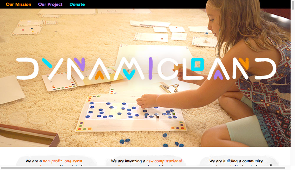 Screenshot of Dynamicland website